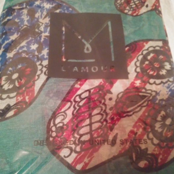 Sugar Skull American flag infinity scarf - Picture 3 of 3